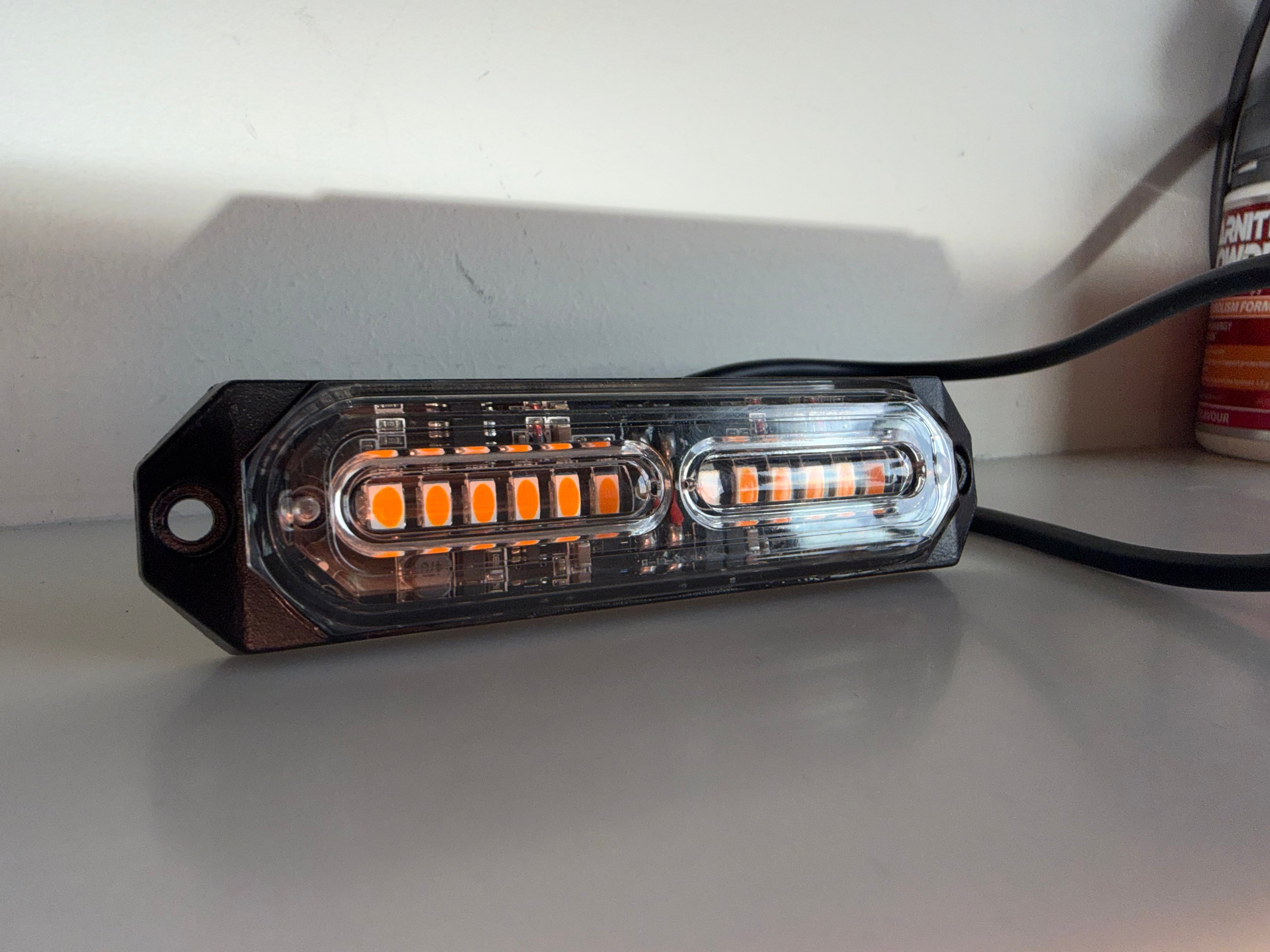 12V/24V Amber LED Strobe Warning Light