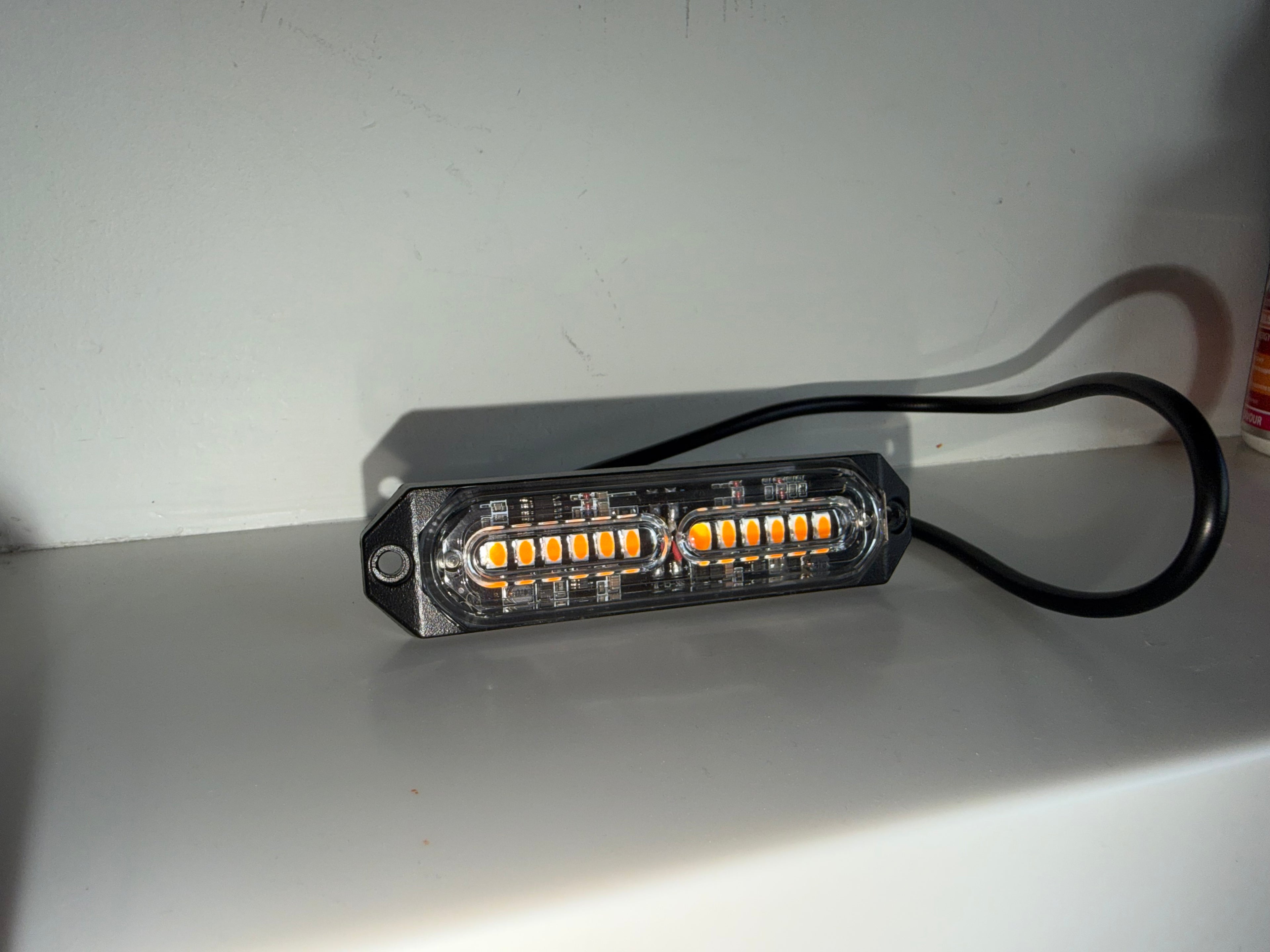 12V/24V Amber LED Strobe Warning Light