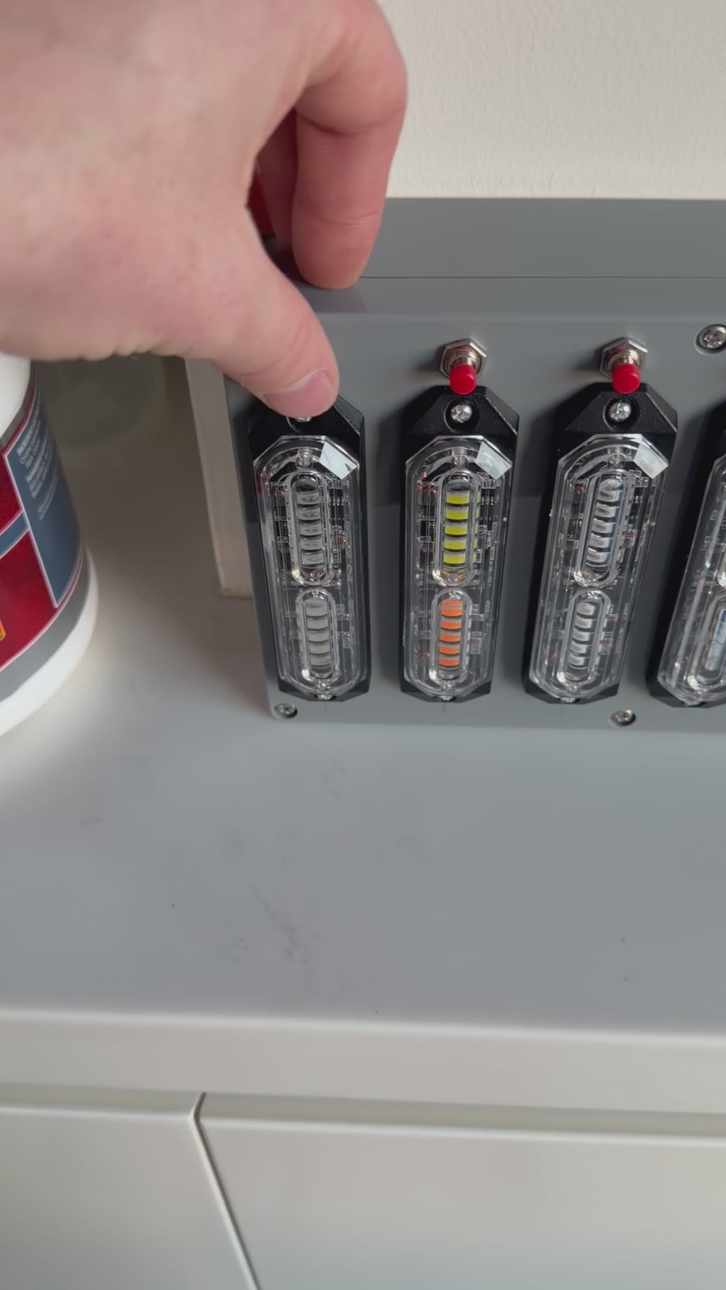12V/24V Amber LED Strobe Warning Light